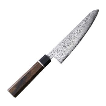 Нож Сантоку SunCraft SENZO BLACK 14,3 см черная сталь