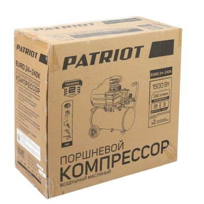 Компрессор Patriot поршневой масляный EURO 24-240 K