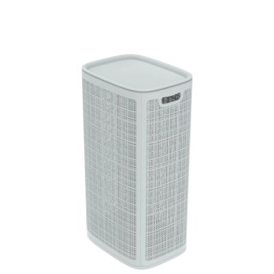 Плетёная корзина для белья сборная «Лён» 100 л (43х32.1х80 см) серый