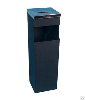 Урна из оцинкованной стали с полимерным покрытием К180Н (СШ-123) черная