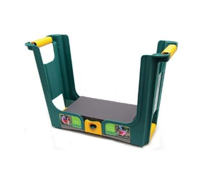 Скамейка-перевертыш садовая Helex с органайзером, зеленый/желтый