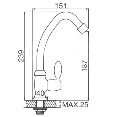 СМЕСИТЕЛЬ МОНО LEDEME L4495