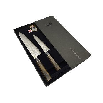 Набор подарочный из 2х ножей SUNCRAFT SENZO BLACK BD-03&05
