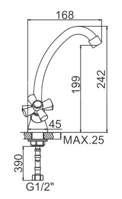 СМЕСИТЕЛЬ ДЛЯ КУХНИ LEDEME L4990
