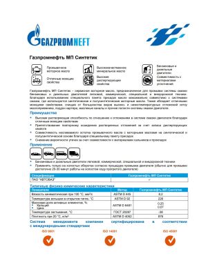 Моторное масло Gazpromneft МП Синтетик 4л