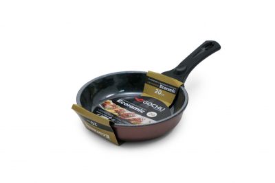 Сковорода Gochu Ecoramic 28 см с мраморным покрытием для всех видов плит без крышки