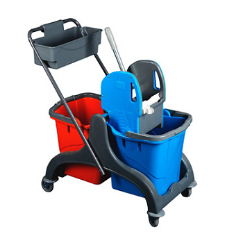 Уборочная тележка двухведерная 02.750