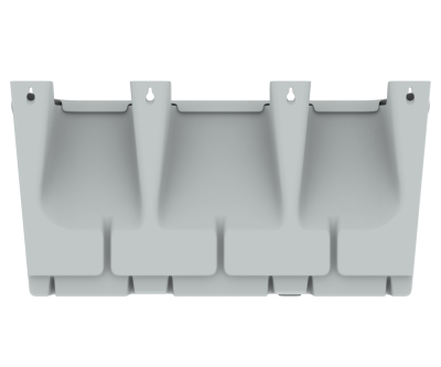 Фитомодуль с системой прикорневого полива 2л х3 (настенное кашпо) (59х25х27 см) (серый), комплект 9 шт