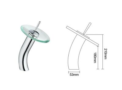 СМЕСИТЕЛЬ LEDEME L1055-3 ДЛЯ УМЫВАЛЬНИКА, КАСКАДНЫЙ ИЗЛИВ