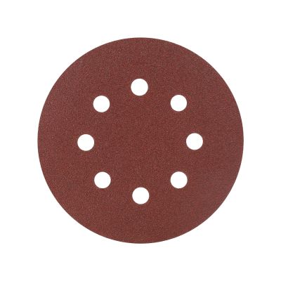 Круг шлифовальный PATRIOT на липучке, 125мм, Р80, 8 отверстий, 5 шт в упаковке