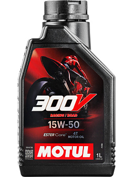 Моторное масло MOTUL 300 V 4T FL Road Racing SAE 15W50 (1л)