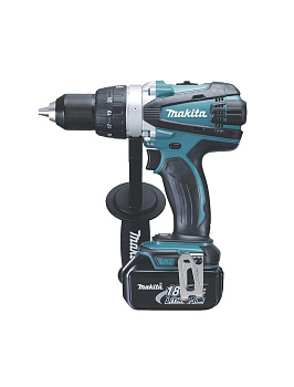 Дрель-шуруповерт аккумуляторная Makita DDF458RFE LXT 18В, 2х3.0 Ач Li-ion, 91 Нм, 2000 об/мин