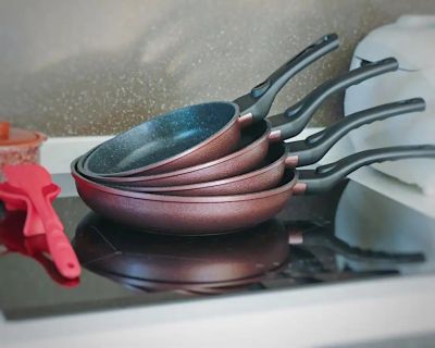 Сковорода Gochu Ecoramic 20 см с мраморным покрытием для всех видов плит без крышки