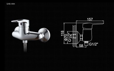 СМЕСИТЕЛЬ ДЛЯ ДУША LEDEME L2004