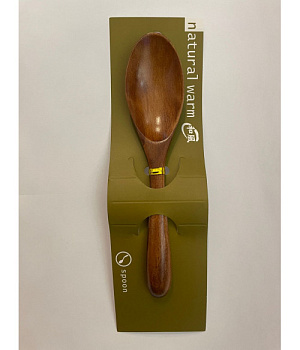 Ложка универсальная с изогнутой ручкой из дерева (Бамбук) 19см Japan Premium