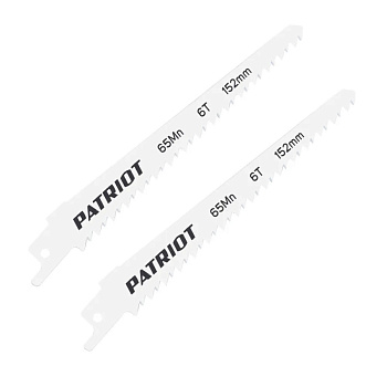 Полотно пильное PATRIOT для сабельной пилы, по дереву 152х19х1.27мм 6T 2 шт.