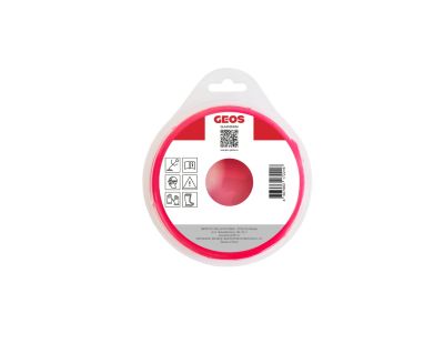 Леска триммерная GEOS квадратная "Quadra", 3.0 мм, 15 м, в блистере