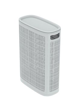 Плетёная корзина для белья сборная «Лён» 45 л (43х20х60 см) серый