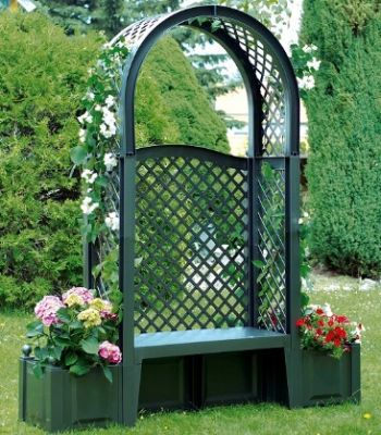 Садовая скамейка KHW Амстердам, зеленая