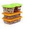 Набор контейнеров универсальных «Гурман» №3 (СВЧ/Заморозка) (0,45л-2шт; 0,8л-2шт) (4шт) 
