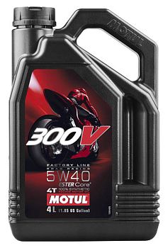 Моторное масло MOTUL 300 V 4T FL Road Racing SAE 5W40 (4 л.)