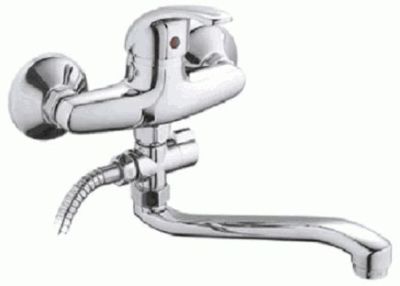 СМЕСИТЕЛЬ ДЛЯ ВАННЫ И ДУША LEDEME L2129-B, ДЛИННЫЙ ИЗЛИВ