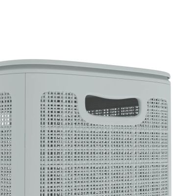 Плетёная корзина для белья сборная «Лён» 100 л (43х32.1х80 см) серый