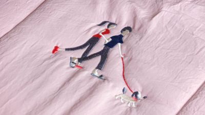 Комплект постельного белья GOCHU Solido set Q розовый