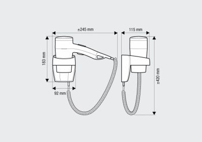 Гостиничный фен Valera Premium 1200 533.04/038A