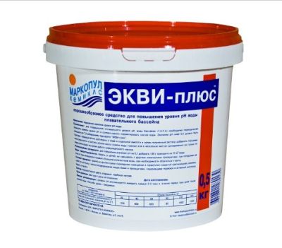 Средство для бассейна Маркопул Экви-плюс, повышение PH воды 0,5кг