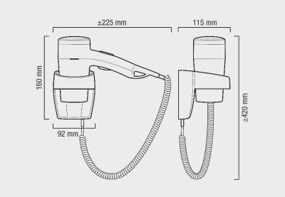 Гостиничный фен Valera Executive 1200 554.01/038B