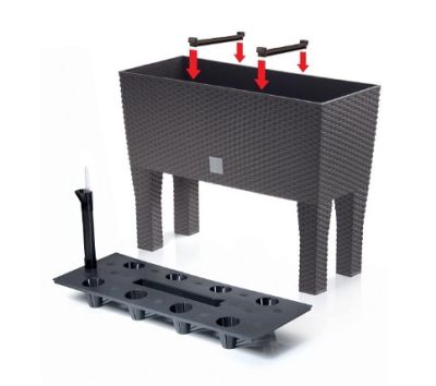 Кашпо с автополивом Prosperplast Rato Case High 30л, венге