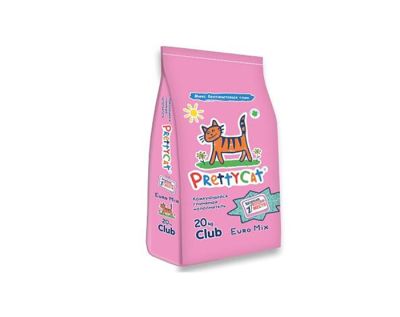 PrettyCat наполнитель комкующийся для кошачьих туалетов Euro Mix 20 кг CLUB