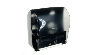 Автоматический диспенсер полотенец в рулонах "MERIDA SOLID CUT" MAXI черный, глянец CJC303