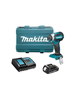 Шуруповерт ударный аккумуляторный Makita DTD153SY 18В, 1х1.5 Ач, 1/4\", 170 Нм, 3400 об/мин