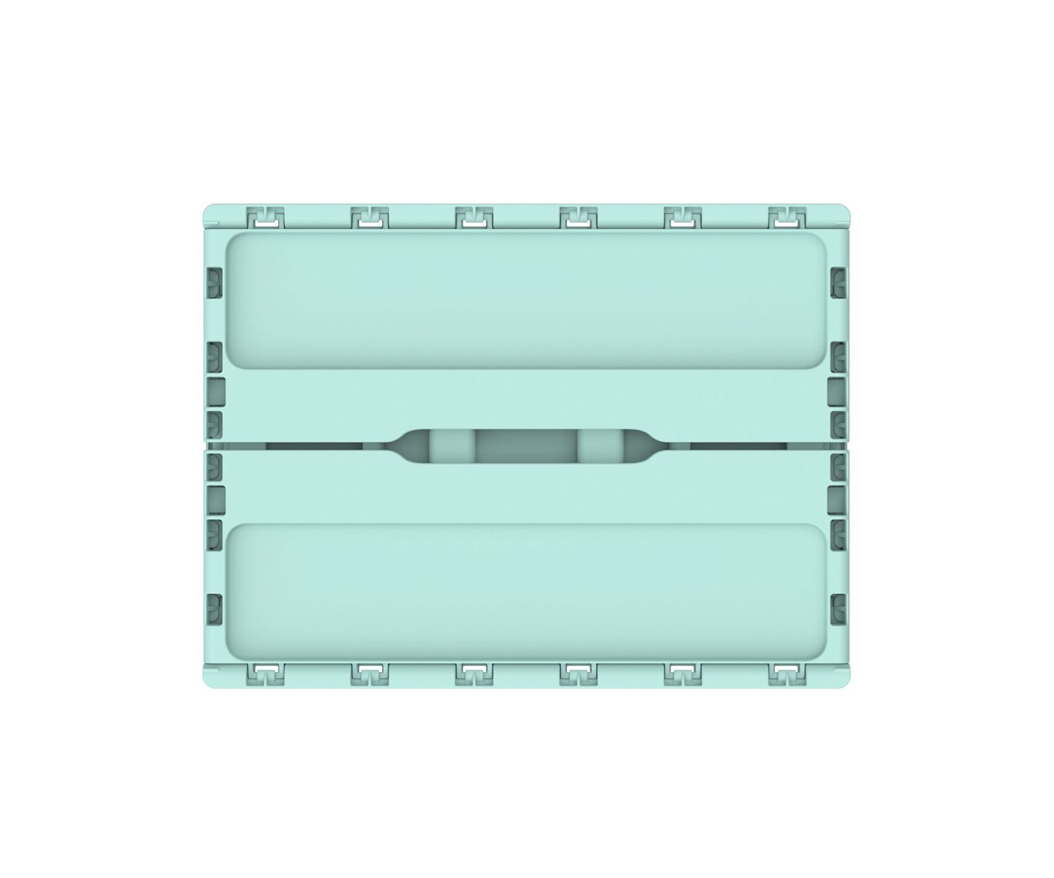 Ящик складной с кнопками-фиксаторами мята АП 483, комплект 14 штук