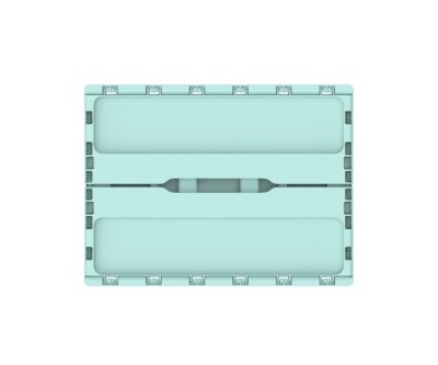 Ящик складной с кнопками-фиксаторами мята АП 483, комплект 14 штук