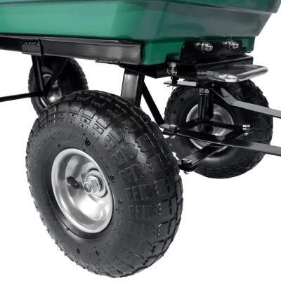Садовая тележка-самосвал зеленая G201							