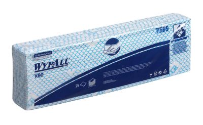 Протирочный материал в пачке Kimberly-Clark Wypall® X80 7565 голубой