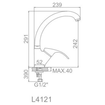 СМЕСИТЕЛЬ ДЛЯ КУХНИ LEDEME L4121
