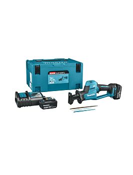 Пила сабельная аккумуляторная Makita DJR189RTJ LXT BL 18В, ЗУ, 2х5 Ач АКБ, пилки, Makpac, ход 22 мм, рез 255 мм, XPT