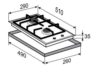 Варочная панель домино Zigmund & Shtain GN 238.31 S