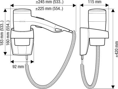 Гостиничный фен 554.02/038A Valera Executive 1200 Super