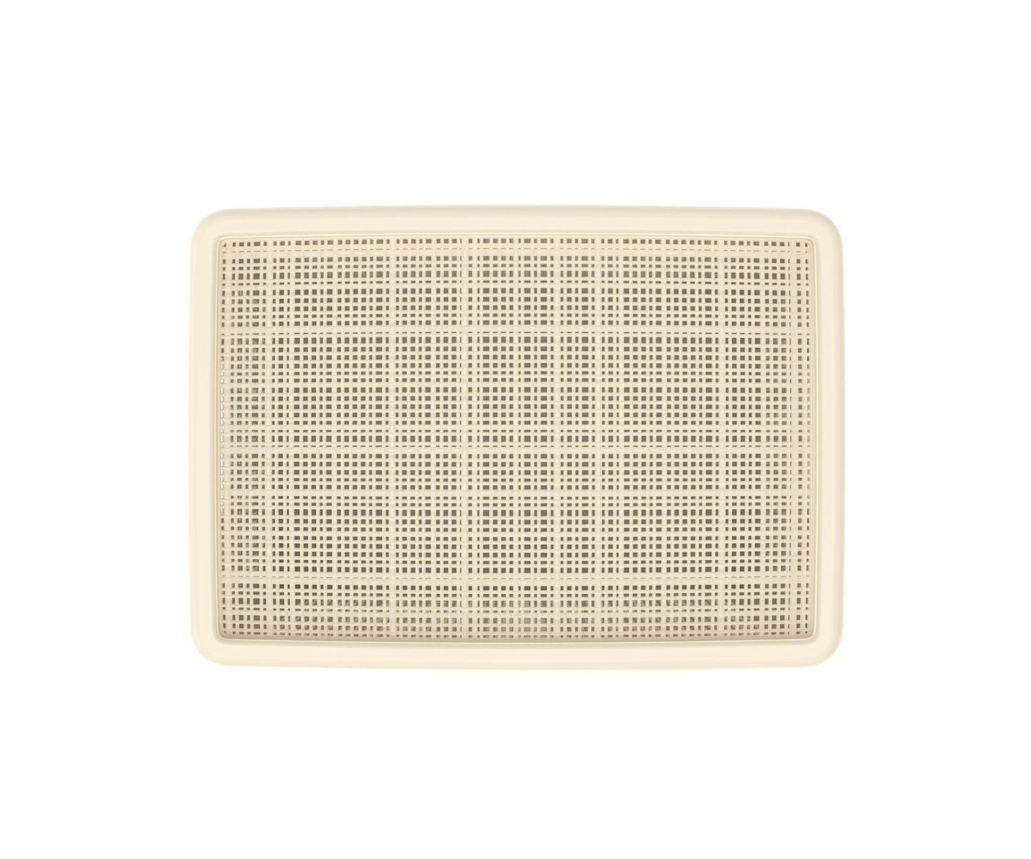 Плетёная корзина для хранения с крышкой «Лён» 22 л (400х284х264 мм) слоновая кость