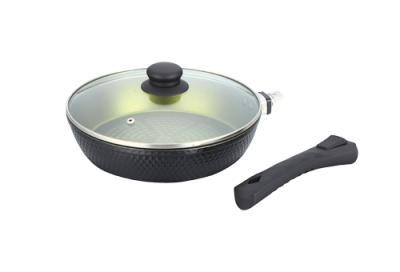 Сковорода BK-3786 24см (6) EMERALD со съемной ручкой и крышкой