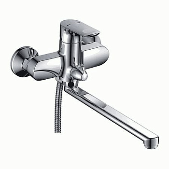 СМЕСИТЕЛЬ ДЛЯ ВАННЫ И ДУША LEDEME L2260, ДЛИННЫЙ ИЗЛИВ L-30