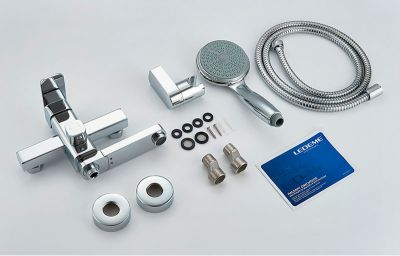 СМЕСИТЕЛЬ ДЛЯ ВАННЫ И ДУША LEDEME L3233 ИЗЛИВ 180 ММ