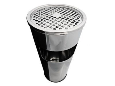 Урна G-teq с пепельницей нержавеющая сталь 27л (240х600мм)