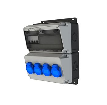 Навесной щит с розетками 220В EVOL BlockBox 0104-001-1