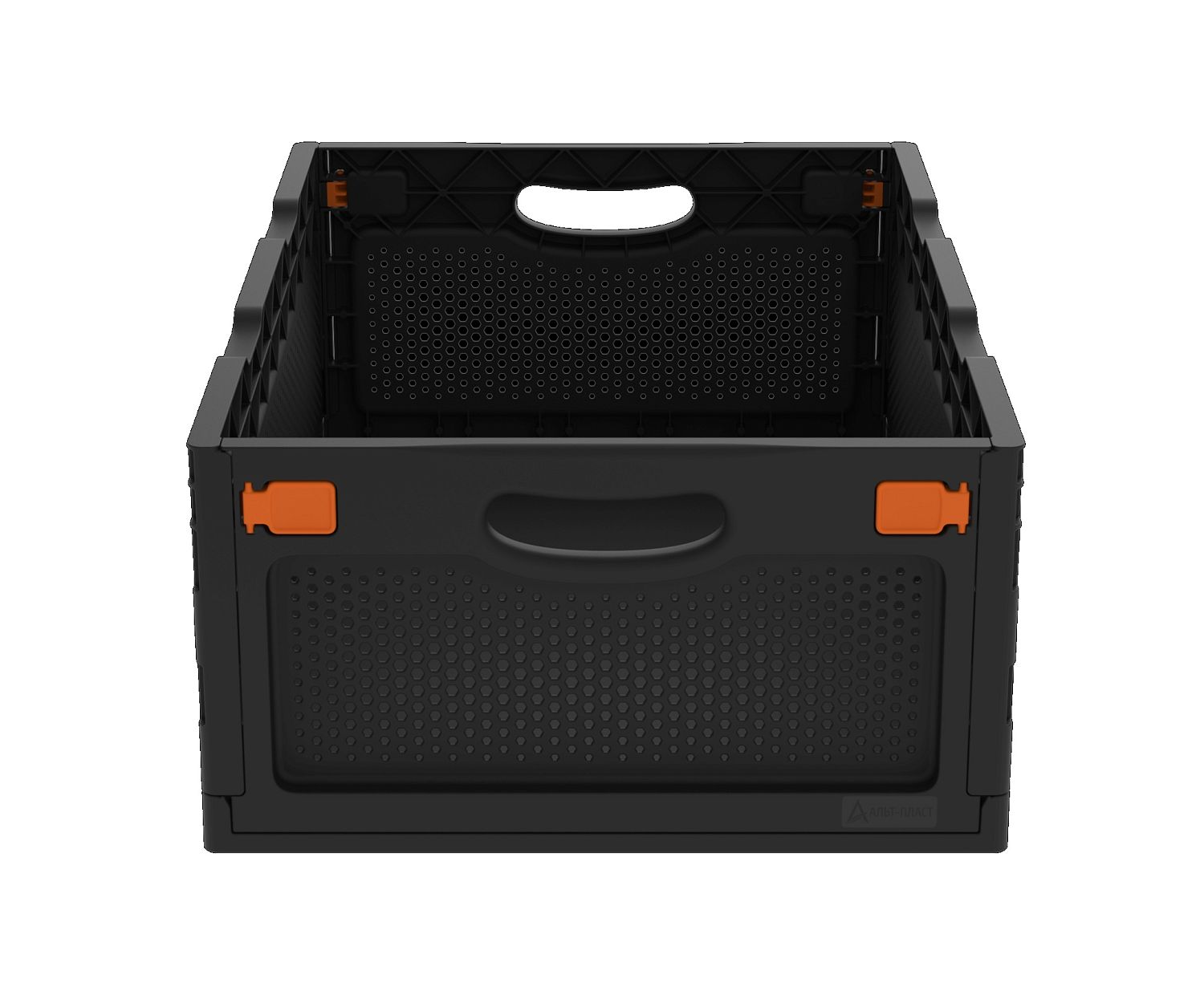 Ящик складной с перфорированными стенками и кнопками-фиксаторами АП 493, комплект 7 штук